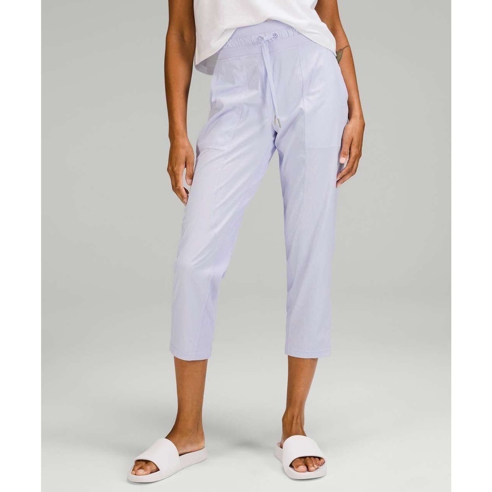 Lululemon Dance Studio Mid-Rise Cinch Hem Crop 25" Pants Pastel Blue Purple 2